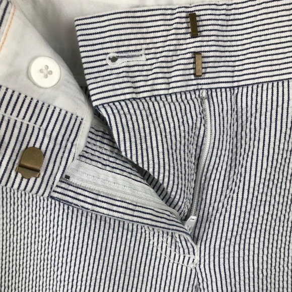 J.Crew Factory White Seersucker Pants 4 - Picture 5 of 7